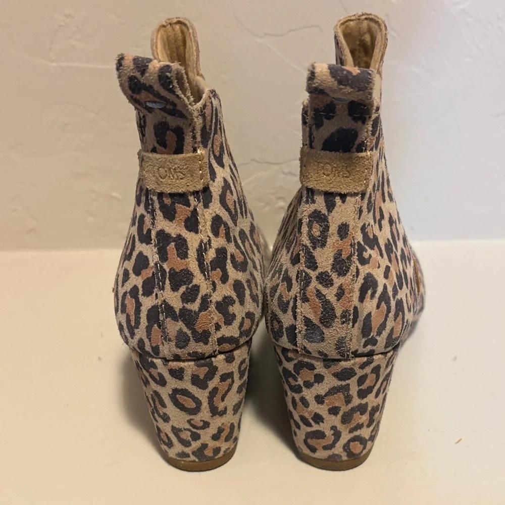 Toms Leopard Print Ankle Booties